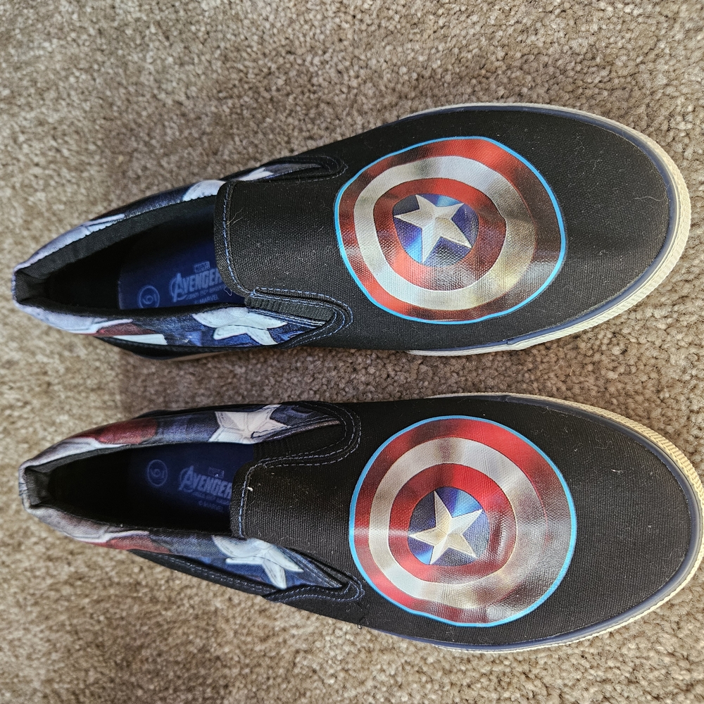 Marvel Black and Red Sneakers with Superhero Flair